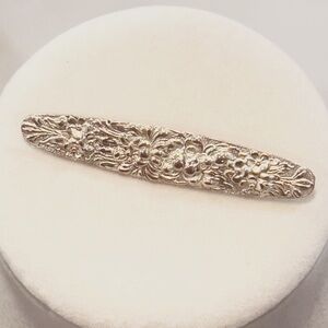 Vintage Stieff Sterling Silver Floral Design Lapel Pin